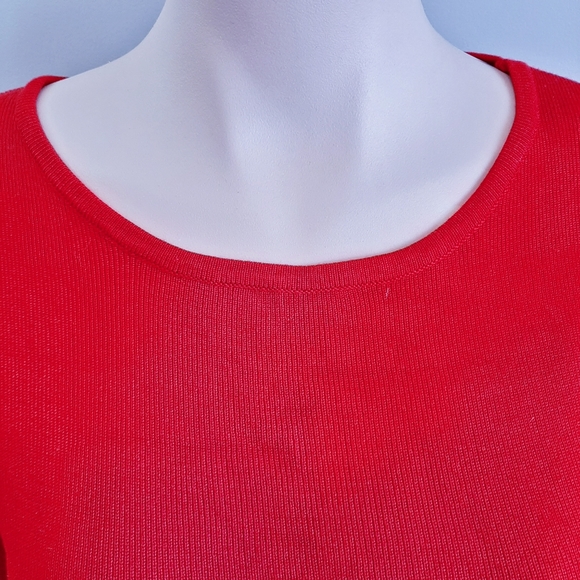 🅱️🅾️G🅾️ Red cotton knits short sleeves top - Picture 3 of 6